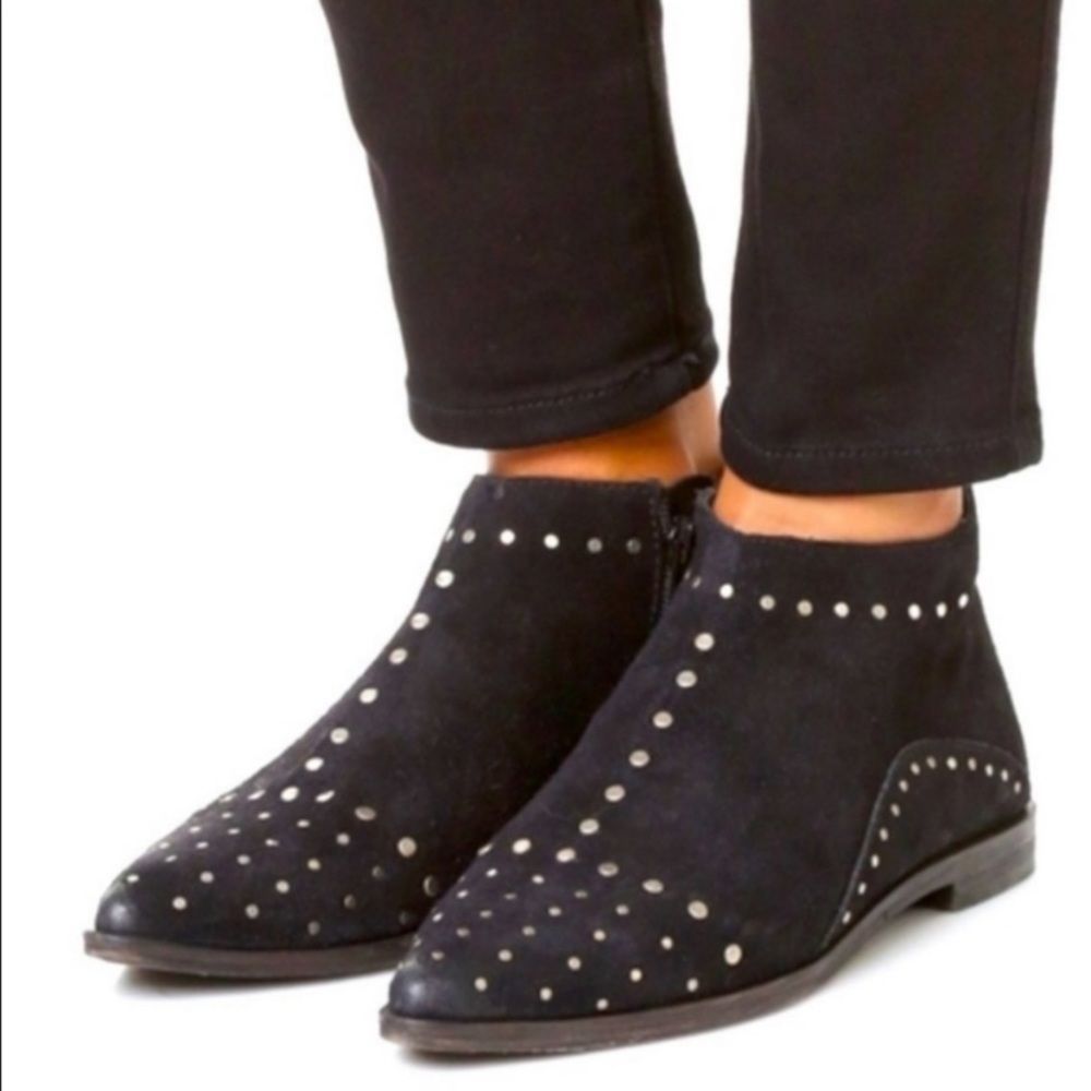 Free People Aquarian Rustic Studded Ankle Bootie, Size 36/6, Black